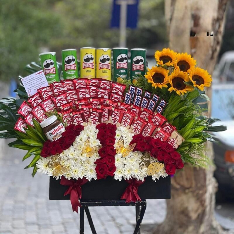 Pringles & Nutella Sunflower Rose Bouquet