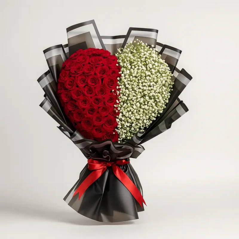 Heart Rose And Chipsy Bouquet