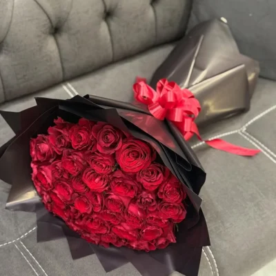 50 Red Rose Bouquet Delivery in Dhaka