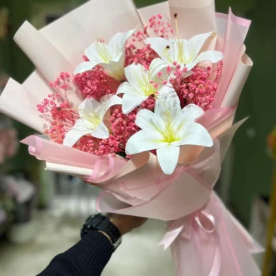 Artificial Lily Bouquet Delivery in Dhaka