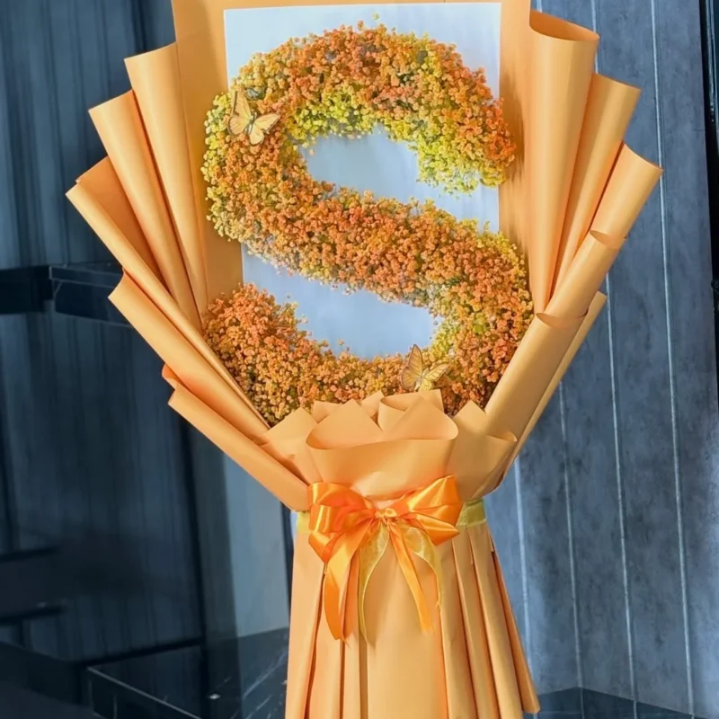 S Letter Gypsophila Bouquet Delivery in Dhaka