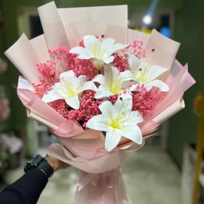 Artificial Lily Bouquet Delivery in Dhaka