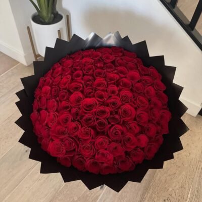 100 Red Rose Bouquet – Premium Flower Delivery in Dhaka
