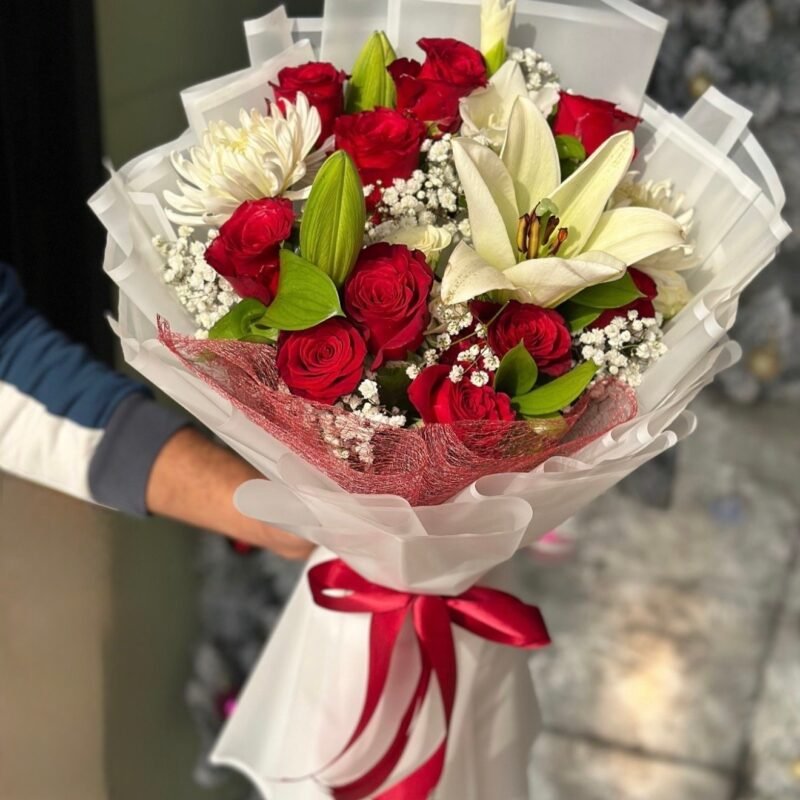 Lily and Rose Bouquet – Premium Flower Delivery Dhaka