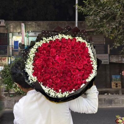 100 Rose Large Red Rose Bouquet