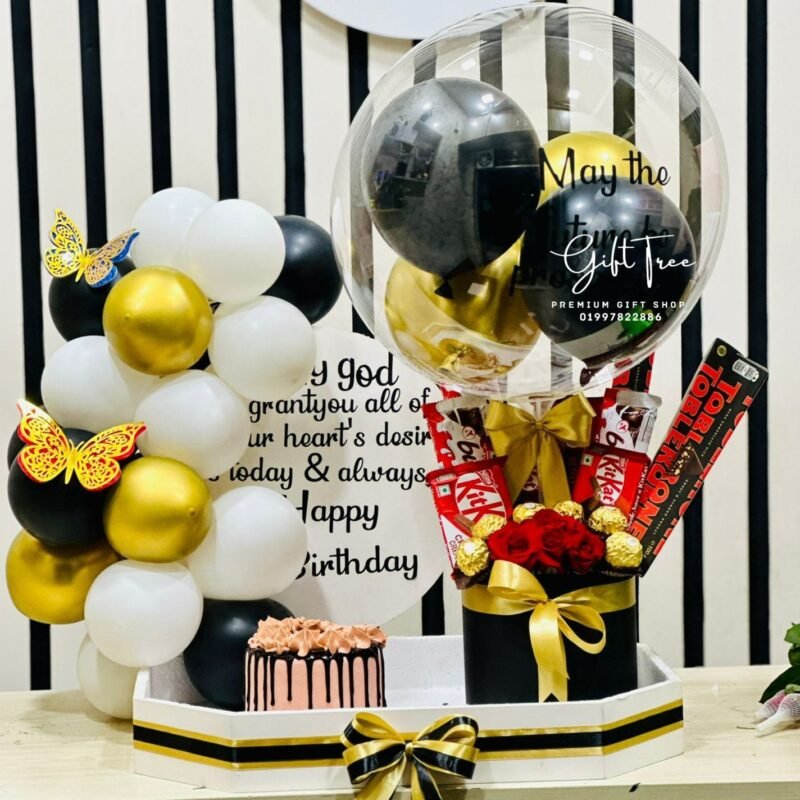 Toblerone, KitKat & Ferrero Rocher Black Box Hamper