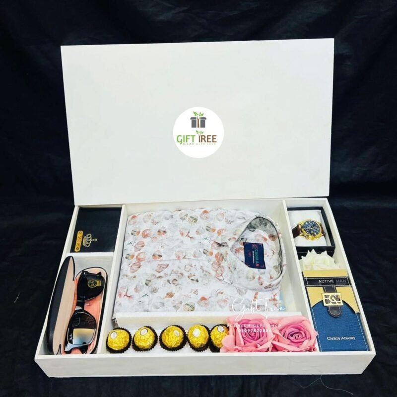 Men’s Gift Box with Shirt, Watch, Sunglasses, Wallet & Perfume