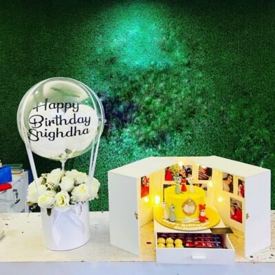 Surprise Birthday Box with Personalized Photos & Cake