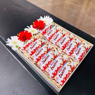 Kinder Bueno White Floral Tray