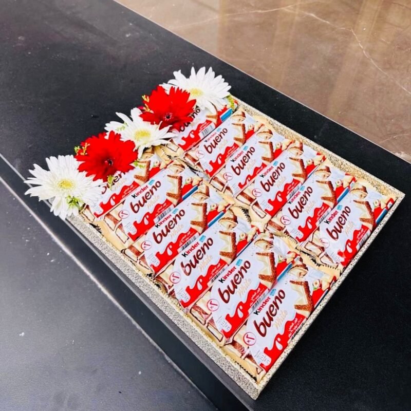 Kinder Bueno White Floral Tray