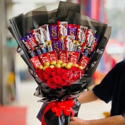Kinder Bueno, KitKat, Dairy Milk, Snickers, Fuse & Ferrero Rocher Mega Chocolate Bouquet