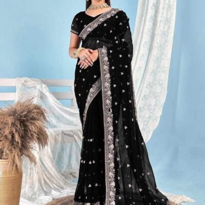 Black Desing Saree