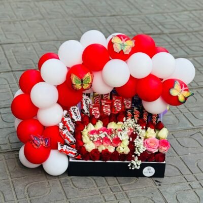 Premium chocolate & flower with Balloon